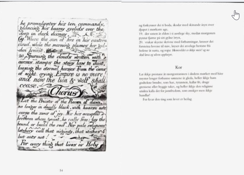 Screenshot av diktet kor